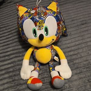Sonic Patterned Plush Toy - Multicolor